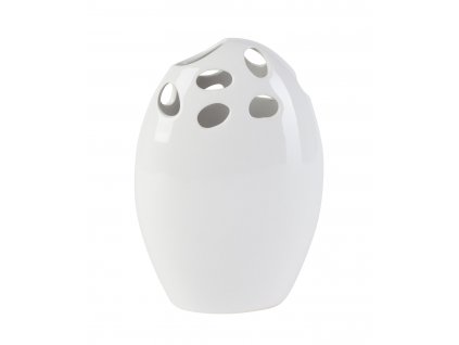 Váza EGG HOLE 15x8,5x21,5 cm - bílá