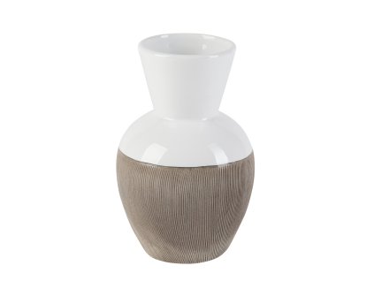 Váza Rotund 9x15x20 cm - šedo-bílá