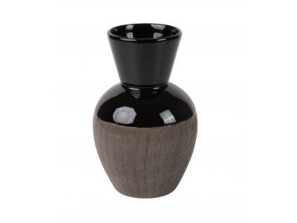 Váza Rotund 9x15x20 cm - šedo-černá