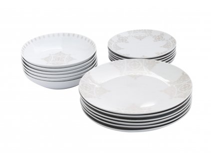 Jídelní souprava 18 ks z kolekce porcelánu BAROKO od by inspire.