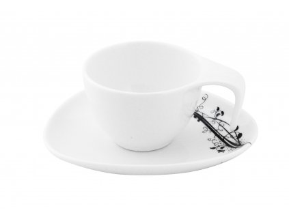 Presso šálek s podšálkem 75 ml z kolekce porcelánu BLACK od by inspire 7720-00-02