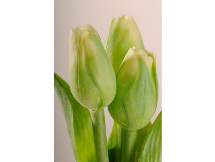 107G Francouzský umělý tulipán zelený 40 cm