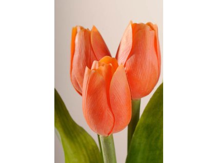 107O Francouzský umělý tulipán oranžový 40 cm