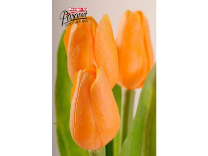 Dekorativní květina francouzský tulipán světle oranžová - Paramit - 107O1