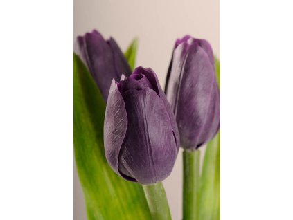 107V Francouzský umělý tulipán fialový 40 cm