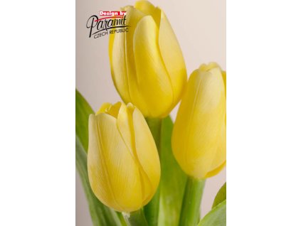 Dekorativní květina francouzský tulipán světle žlutá - Paramit - 107Y1