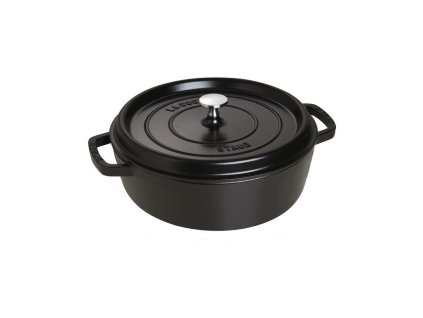 Hrnec kulatý mělký Cocotte 26 cm/3,8l černý - Staub - 1112625