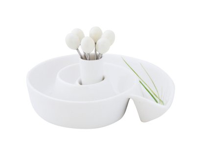 Porcelánová miska na olivy 21 cm GRASS - by inspire