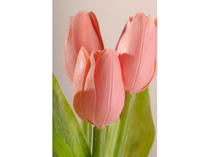 107P7 Francouzský umělý tulipán retro růžový 40 cm