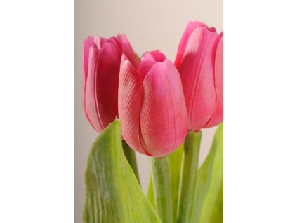 107R6 Umělý tulipán červeno růžový