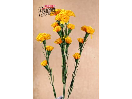 F79438 umělý karafiát žlutý od Paramit