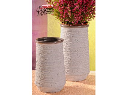 325 21GY váza natur šedá 21cm