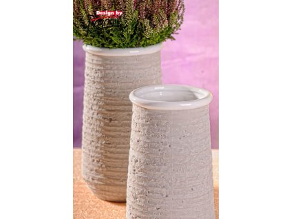 325 21W váza natur bílá 21cm