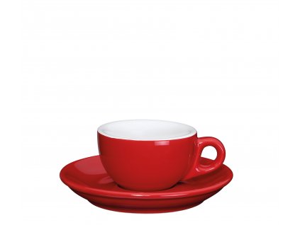 ROMA Šálek s podšálkem 50 ml červený