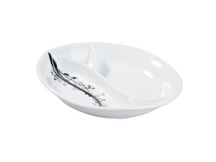 Porcelánová party miska 18 x15,7 x3,2 cm BLACK - by inspire 7752-00-02