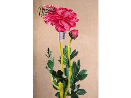 F82432 umělá květina pryskyřník 49cm růžová