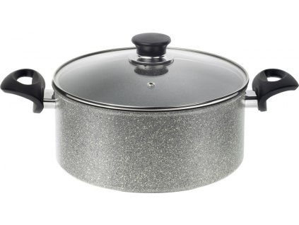 Kastrol Ferrara s poklicí 24 cm - povrch Granitium - Ballarini - FERG25D.24D