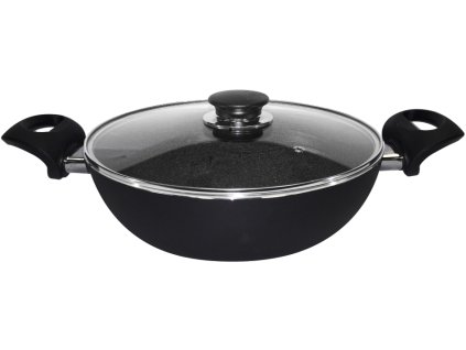 Hluboká pánev Bologna s poklicí 28 cm - povrch Granitium - Ballarini - 9N3K-D.28