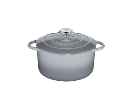 Litinový hrnec kulatý PROVENCE šedý - 24 cm - Küchenprofi - 0401001924