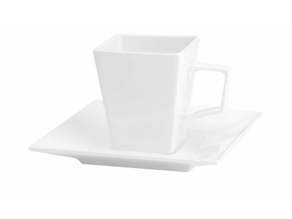 Šálek s podšálkem Quadro 160 ml bílý - by inspire