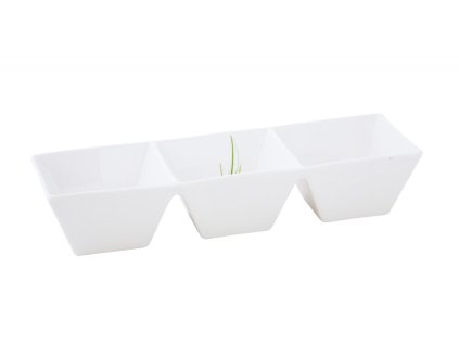 Porcelánová trojmiska Quadro 25 cm GRASS- by inspire
