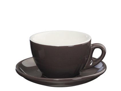 Šálek s podšálkem ROMA tmavě hnědo-šedý 100 ml