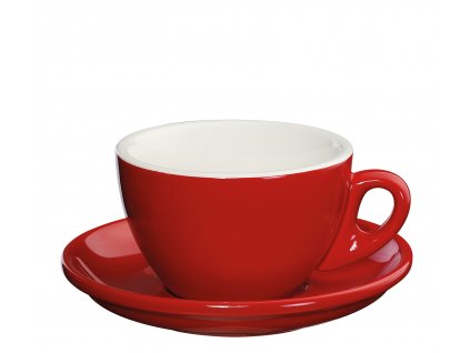 ROMA Šálek s podšálkem 100 ml červený