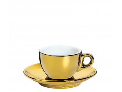 ROMA Šálek s podšálkem 50 ml zlatý