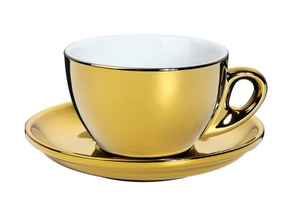 215311 ROMA Zlatý šálek s podšálkem 100 ml Cilio (1)