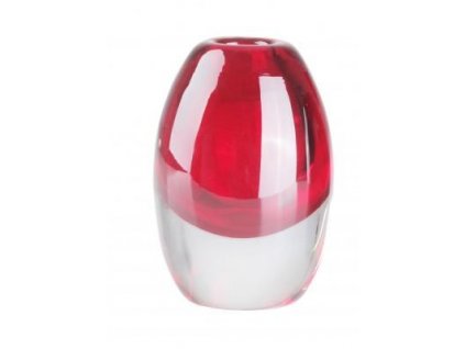 Skleněná designová váza červená 5 x 8 cm - by inspire