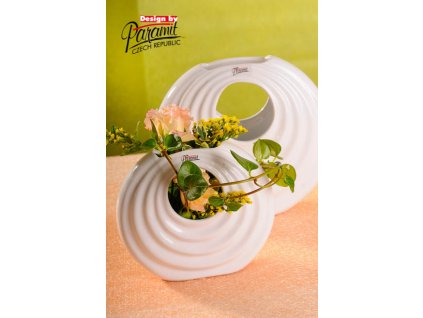 12094 18W váza Olma bílá 18 cm
