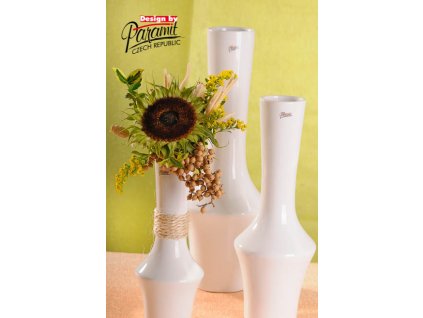 12096 27W váza Johana 27 cm bílá