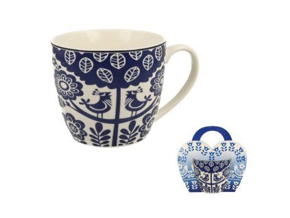 kubek 460 ml wycinanki blue 1