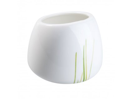 Porcelánová cukřenka 120 ml GRASS - bílá/zelená - by inspire