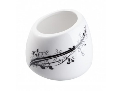 Porcelánová cukřenka 120 ml BLACK - bílá/černá - by inspire 8051-00-02