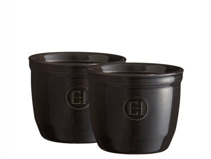 Ramequin set 2 ks 8 cm - pepřová - Emile Henry - 794008