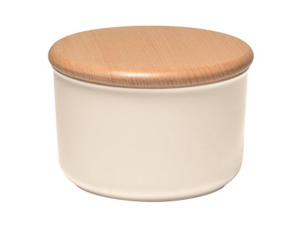 Dóza na potraviny s víkem 13 cm - slonová kost - Emile Henry - 028743