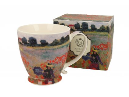 Claude Monet THe Poppy Field hrnek na stopce 450 ml Duo dárkové balení s krabičkou