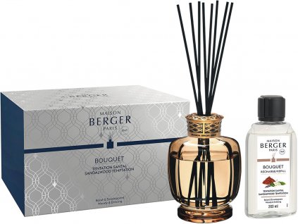 6224 Aroma difuzér Belle Epoque s vůní Pokušení santalového dřeva 200 ml, hnědýod Maison Berger Paris