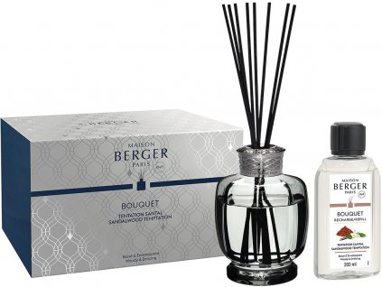 6225 Aroma difuzér Belle Epoque s vůní Pokušení santalového dřeva 200 ml, šedýod Maison Berger Paris