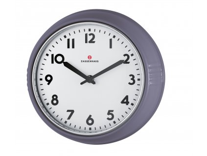072983 - Retro nástěnné hodiny světle šedé 24 cm - Zassenhaus