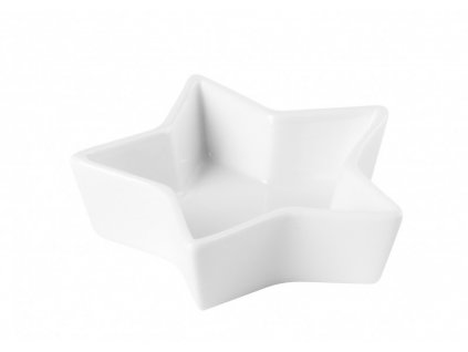Porcelánová miska Hvězda 9x2,5 cm PURE - bílá - by inspire