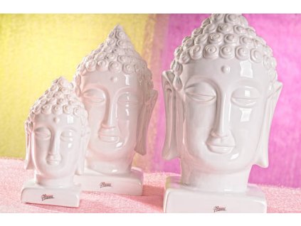 12088 20W Buddha bílá soška 20 cm