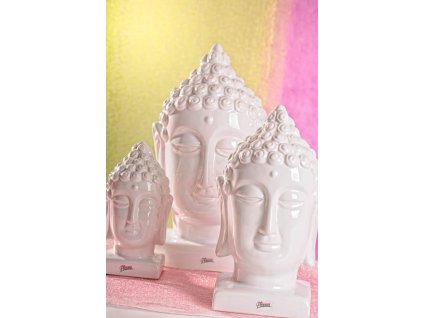 12088 28W Buddha bílá soška 28 cm