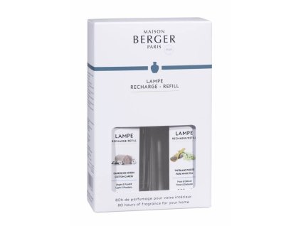 23968 NÁPLně DO KATALYTICKÉ LAMPY Bílý čaj a Bavlněná péče 2x250 ml od Maison Berger Paris