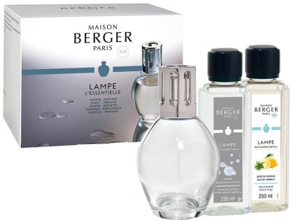 4698 Dárková sada katalytická lampa ESSENTIAL OVAL + vůně Verbeba 250 ml + vůně so Neutral 250 ml