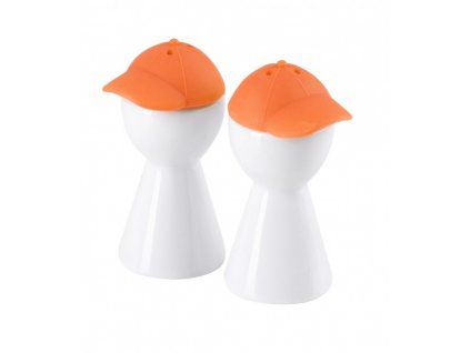 Set pepř/sůl 9 cm bílá/oranžová - by inspire