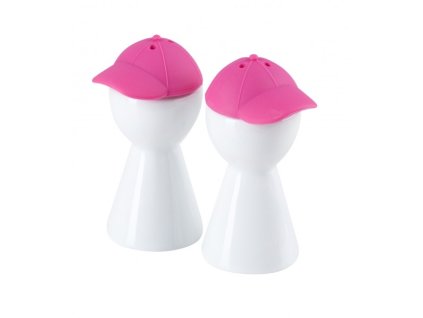 Set pepř/sůl 9 cm bílá/růžová - by inspire