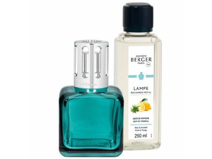 4713 Katalytická lampa GLACON zelená a vůně Verbena 250 ml dárková sada