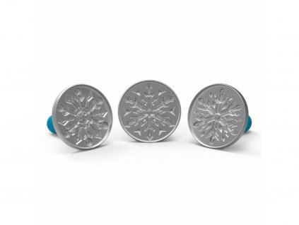 01275 Razítka na sušenky Frozen sněhové vločky 7,5 cm 3 ks